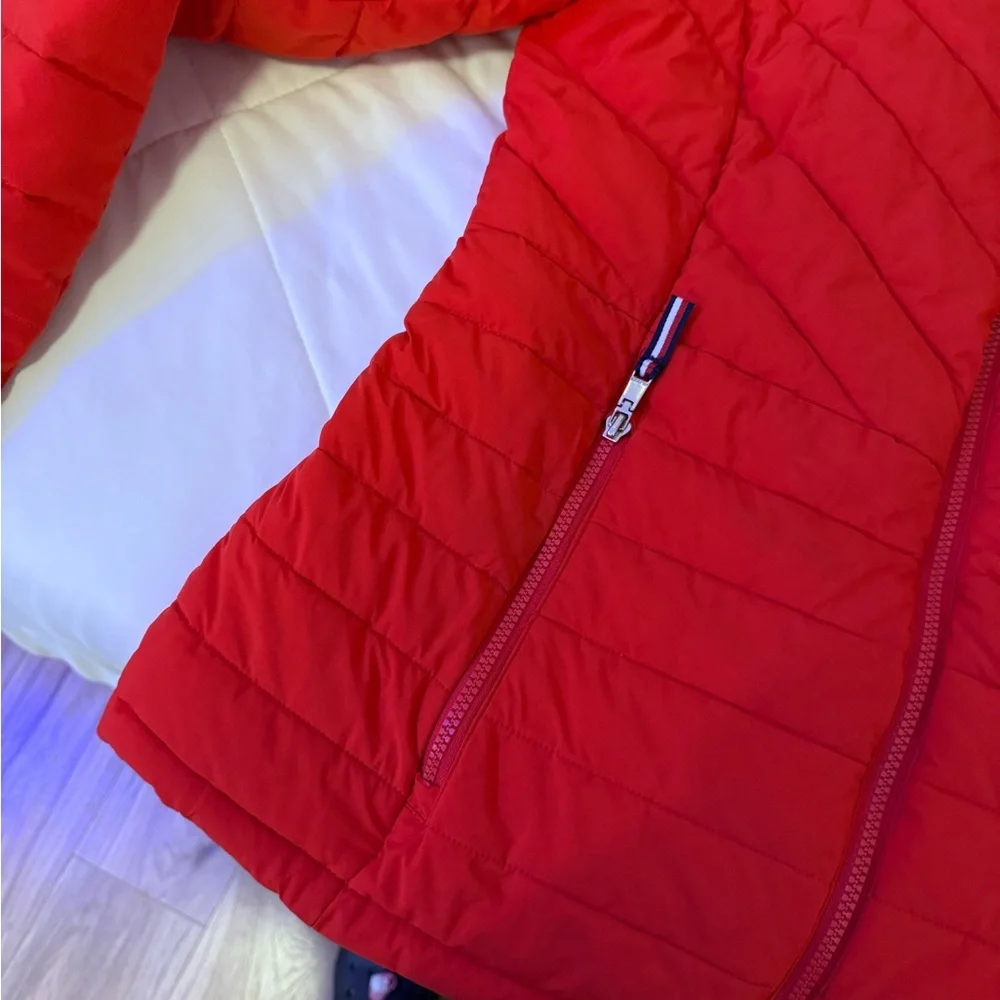 Red Tommy Hilfiger Puffer Jacket - Picture 6 of 9